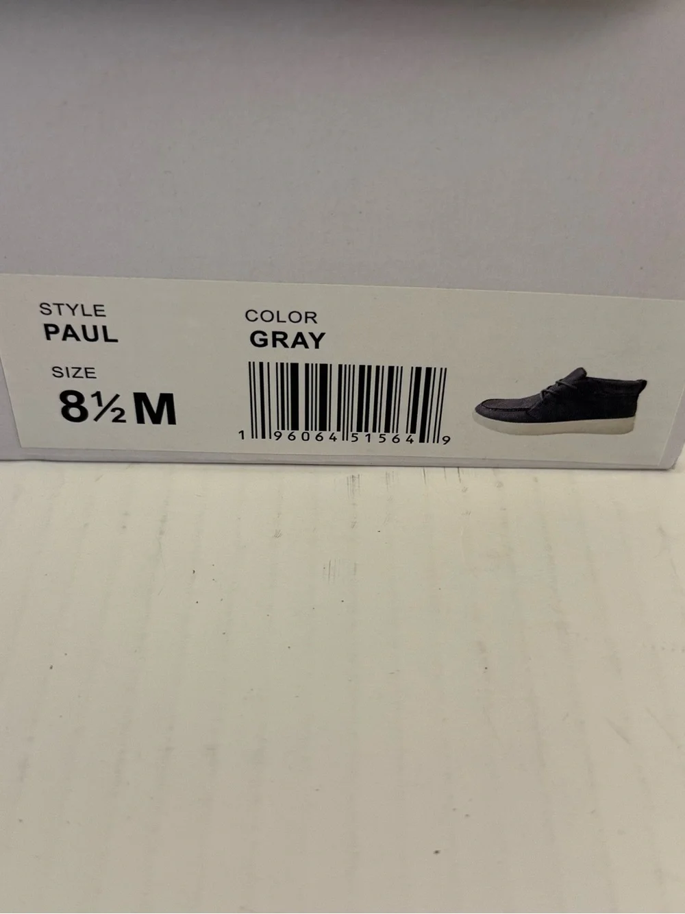 Chaps Paul Men’s Gray Memory Foam Chukka Casual Shoes Size 8.5 M New
